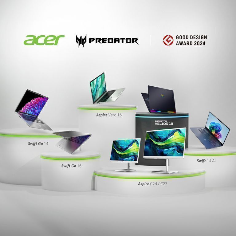 PCs de Acer y Predator galardonados con la distinción G Mark en los Premios Good Design 2024 de Japón